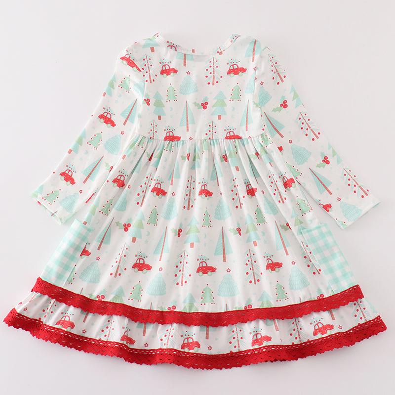 Christmas Car Print Dress