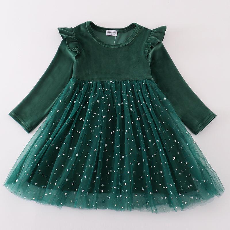 Forest Velvet Tutu Dress