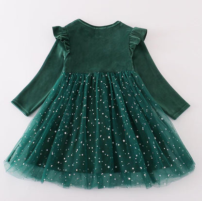 Forest Velvet Tutu Dress