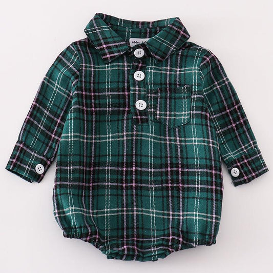 Grady Green Plaid Button Down Bubble