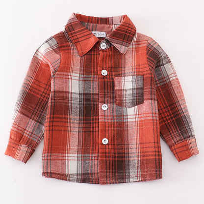 Gibson Rust Plaid Button Down Shirt