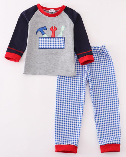 Toolbox Applique Boy Pants Set