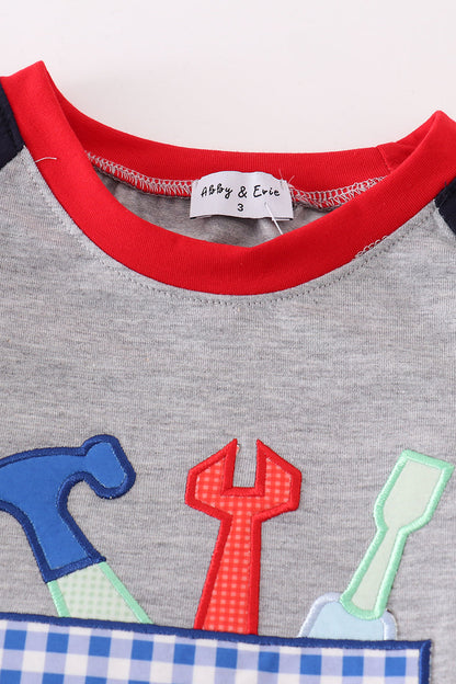 Toolbox Applique Boy Pants Set