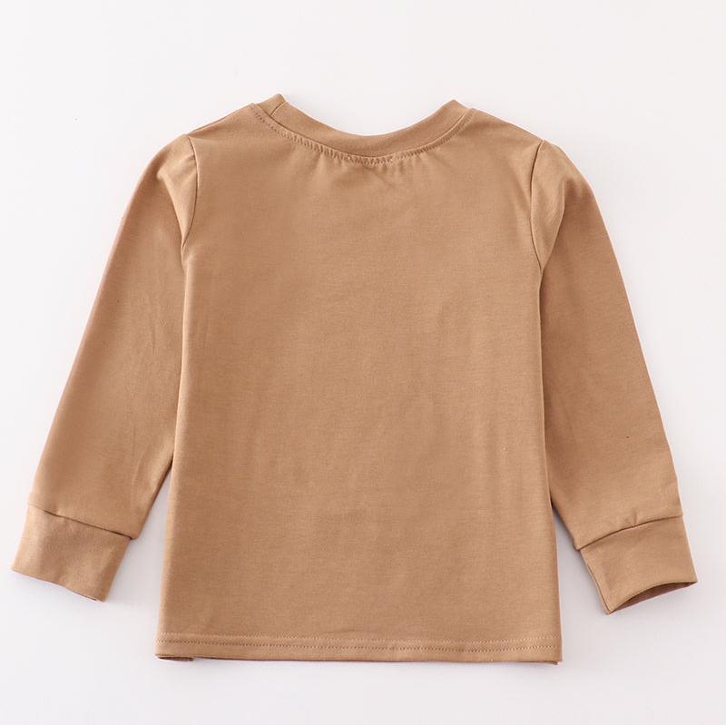 Brown Cow Applique Boy Top