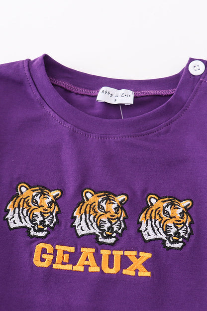 Purple Geaux Embroidered Boy Top