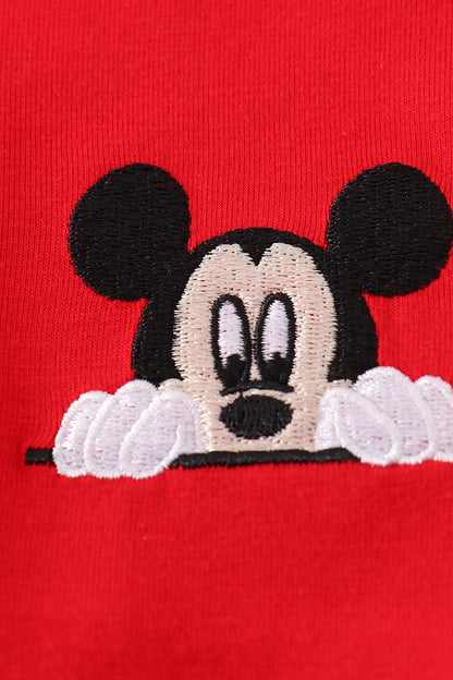 Magic Character Embroidered Boy Red Zipper Pullover