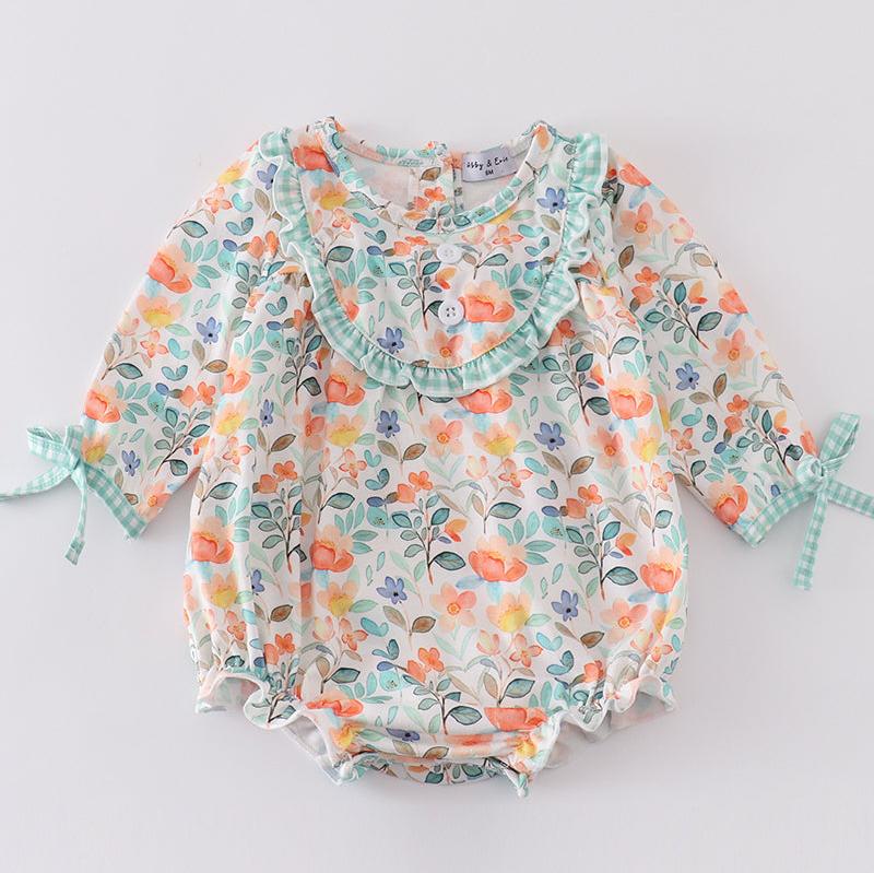 Lindy Green Floral Ruffle Bubble