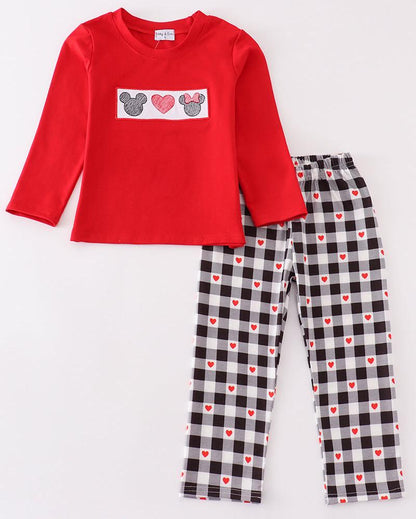 Red Heart Character Embroidered Boy Set