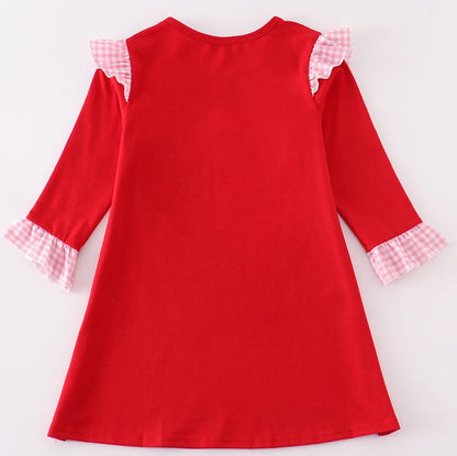 Valentine XOXO Applique Red Dress