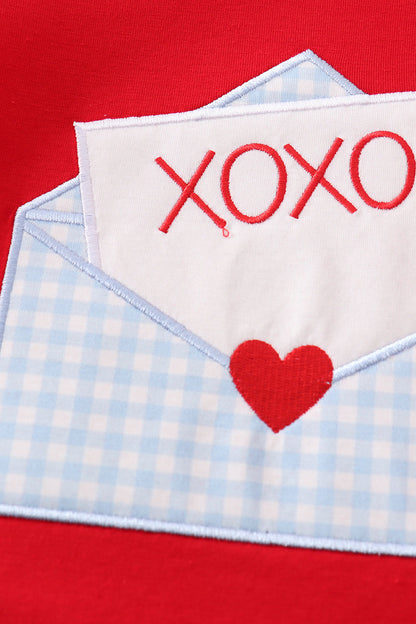 Valentine XOXO Applique Boy Set