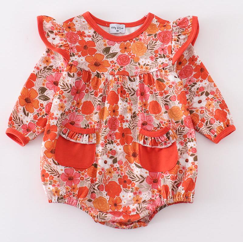 Farrah Floral Print Ruffle Bubble