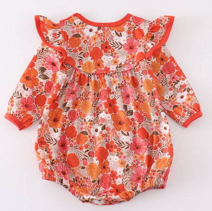 Farrah Floral Print Ruffle Bubble