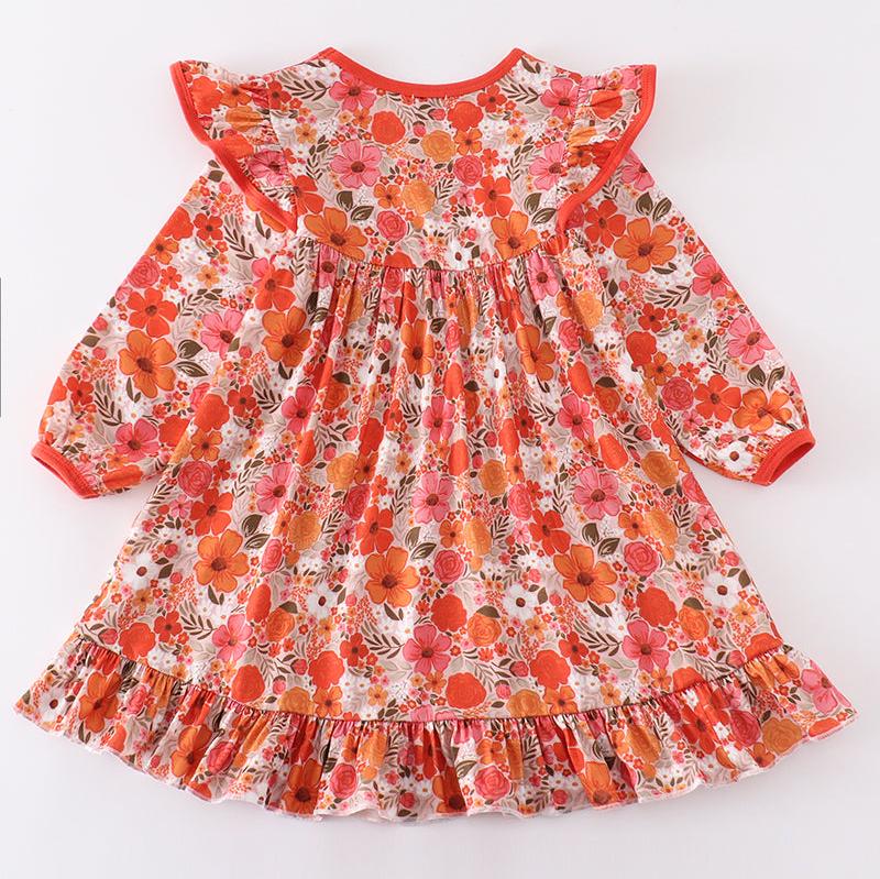 Farrah Floral Print Ruffle Dress