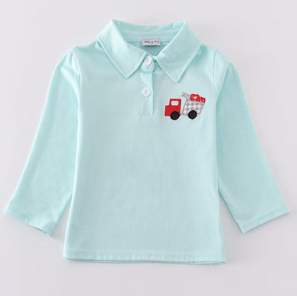 Valentine Dump Truck Applique Boy Shirt