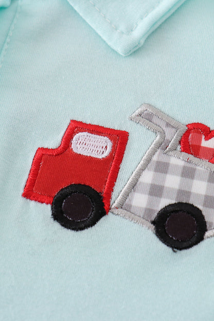 Valentine Dump Truck Applique Boy Shirt