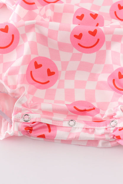 Valentine Smile Print Pink Girl Bubble