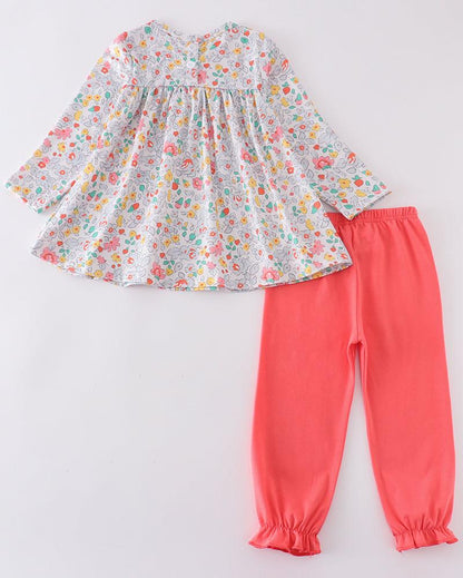 Olivia Pink Floral Print Girl Set