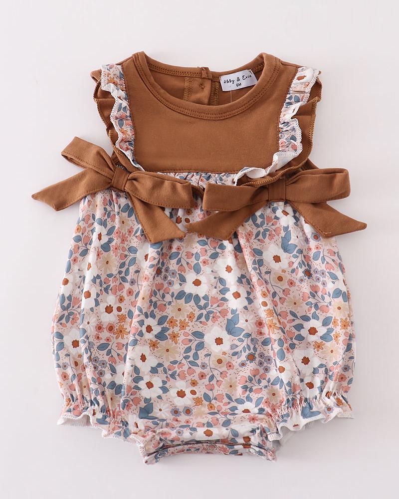 Becca Brown Floral Print Girl Bubble