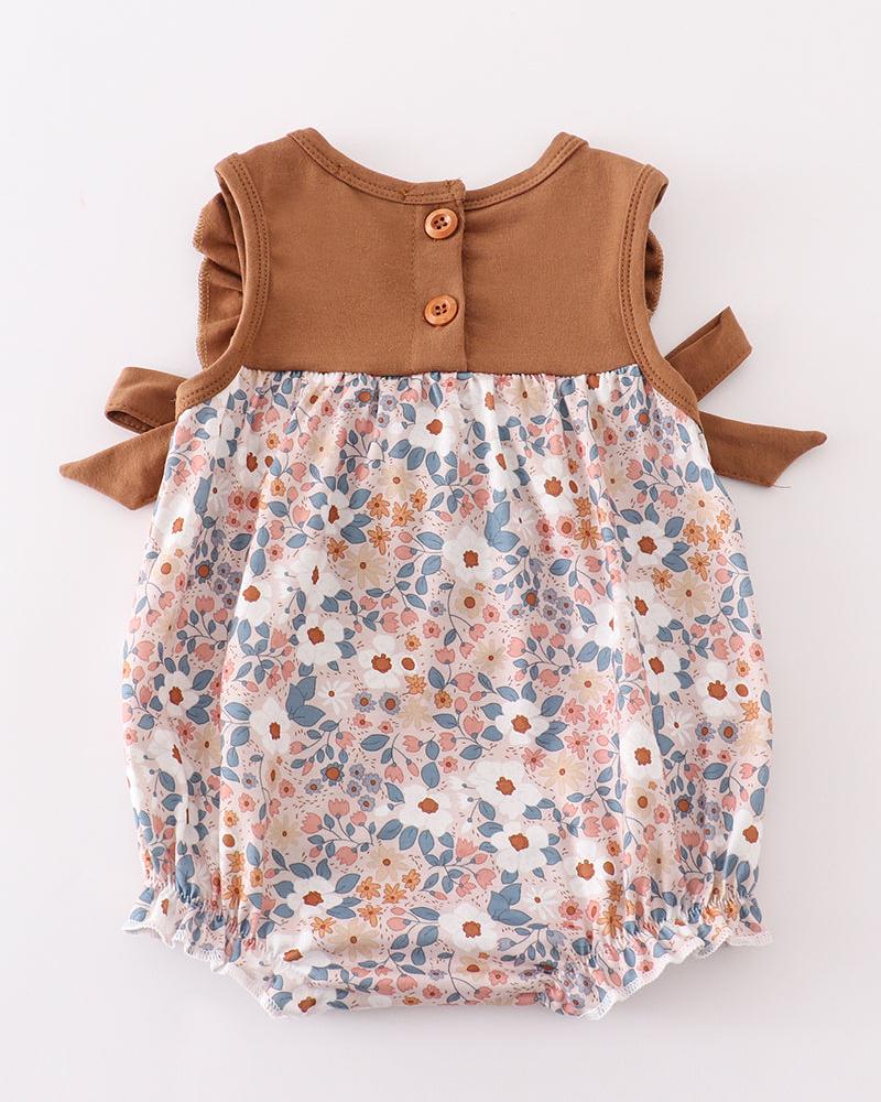 Becca Brown Floral Print Girl Bubble