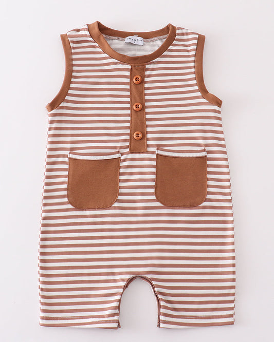 Tate Brown Stripe Print Boy JonJon