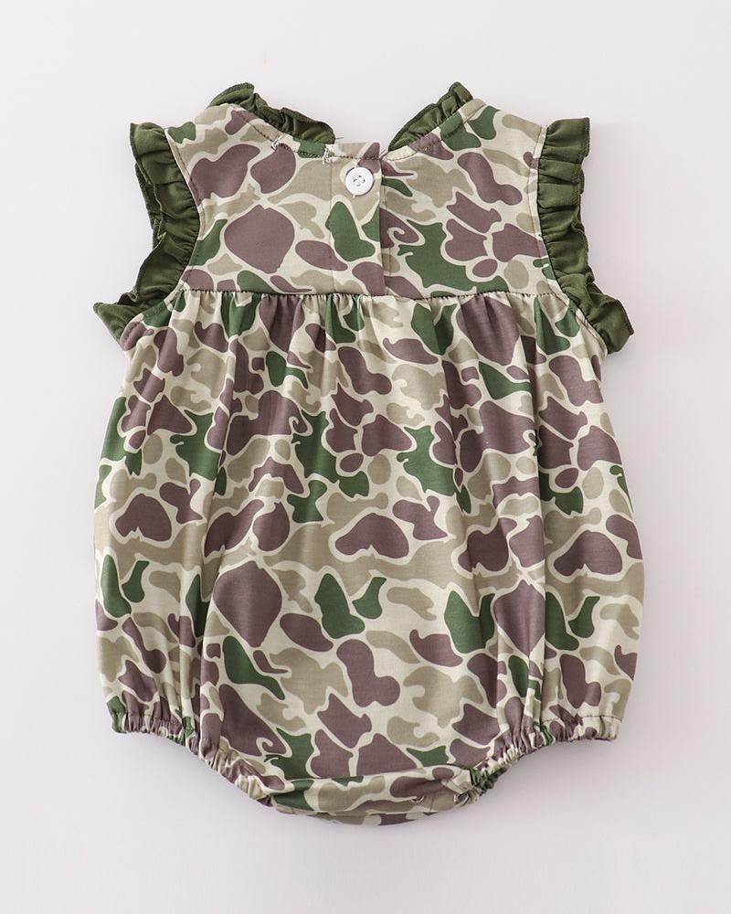 Camouflage Print Ruffle Bubble