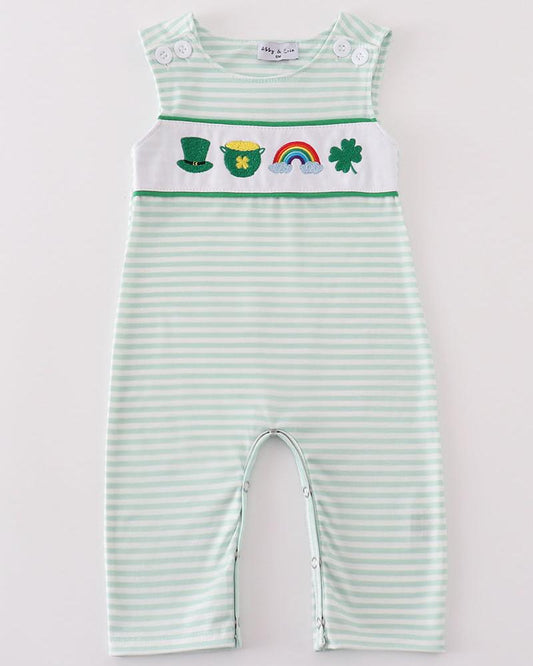 Green Lucky Clover Embroidered Boy JonJon