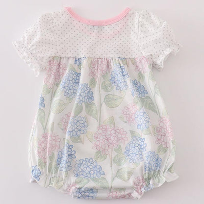 Pink Blossom Serenity Print Ruffle Bubble