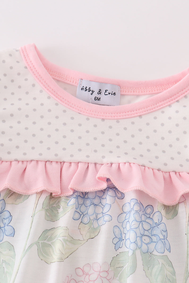 Pink Blossom Serenity Print Girl Bloomers Set