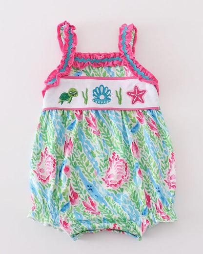 Green Island Breeze Embroidered Girl Bubble