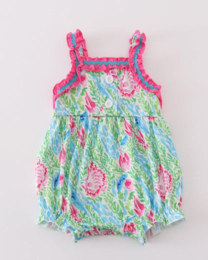 Green Island Breeze Embroidered Girl Bubble