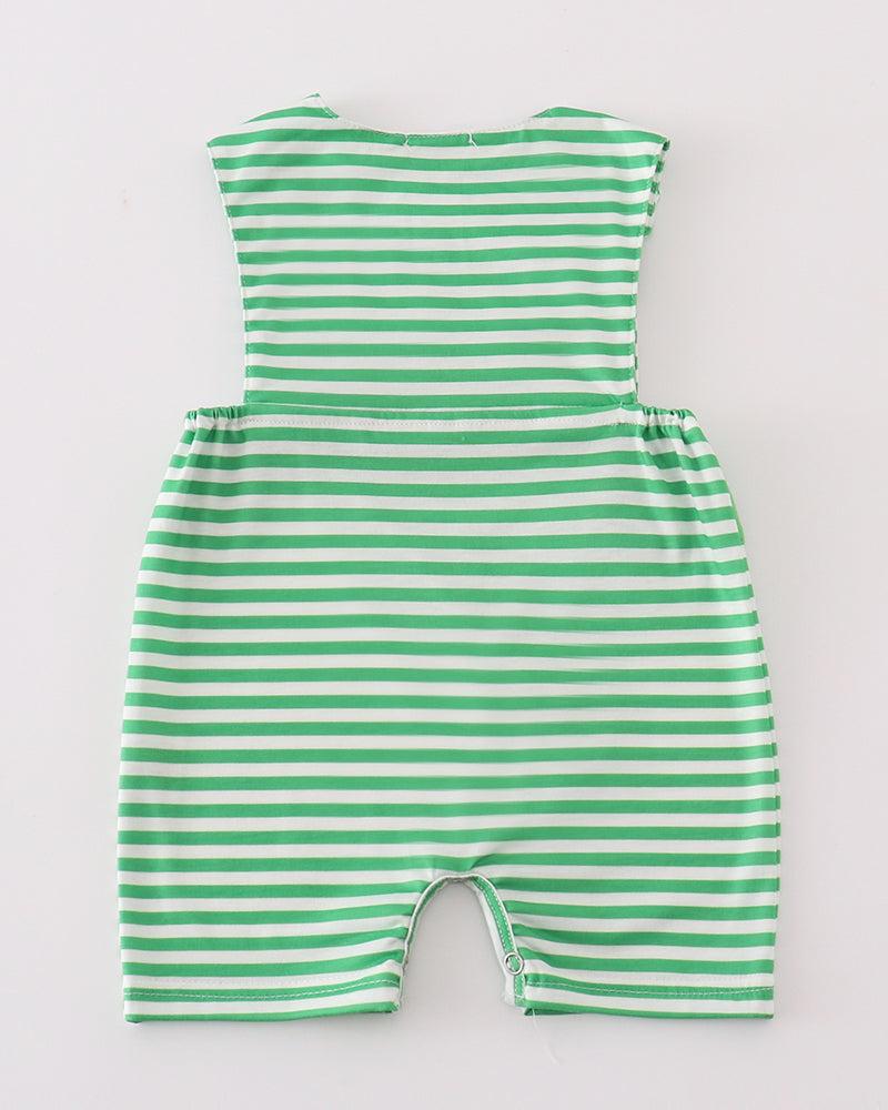 Lucky Charm French Knot Green Stripe Boy JonJon