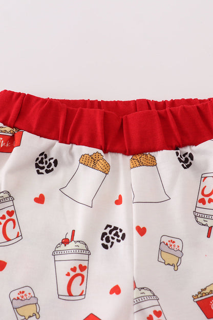 Lord’s Chicken Heart Print Boy Pajamas Set