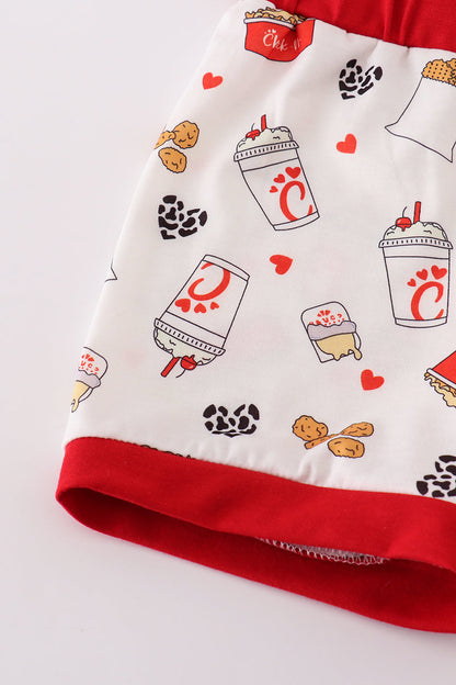 Lord’s Chicken Heart Print Boy Pajamas Set