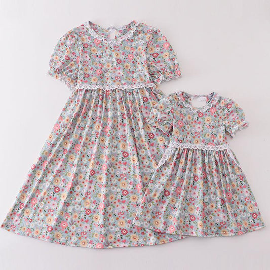 Greta Daisy Print Mom+Me Dress