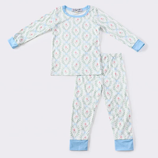 Paris Rose Print Pajamas Set