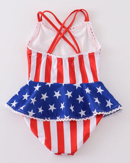 American Flag Girl 1pc Swimsuit - Gibs+Grady