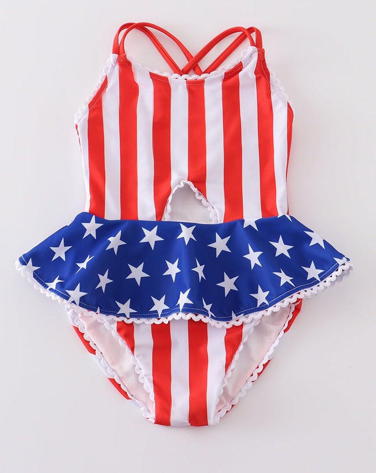 American Flag Girl 1pc Swimsuit - Gibs+Grady