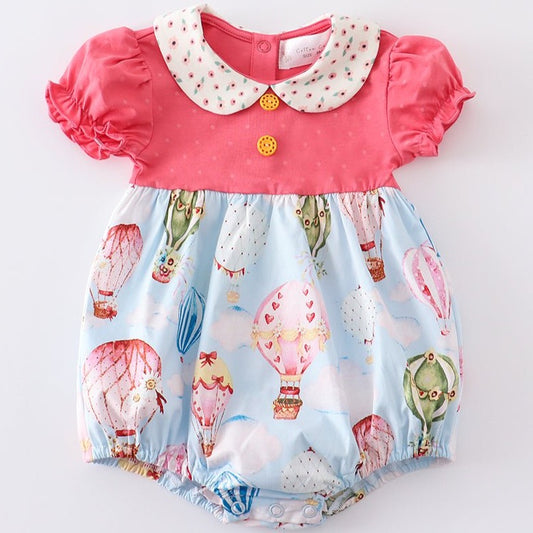 Amora Balloon Print Puff Sleeve Baby Bubble - Gibs+Grady