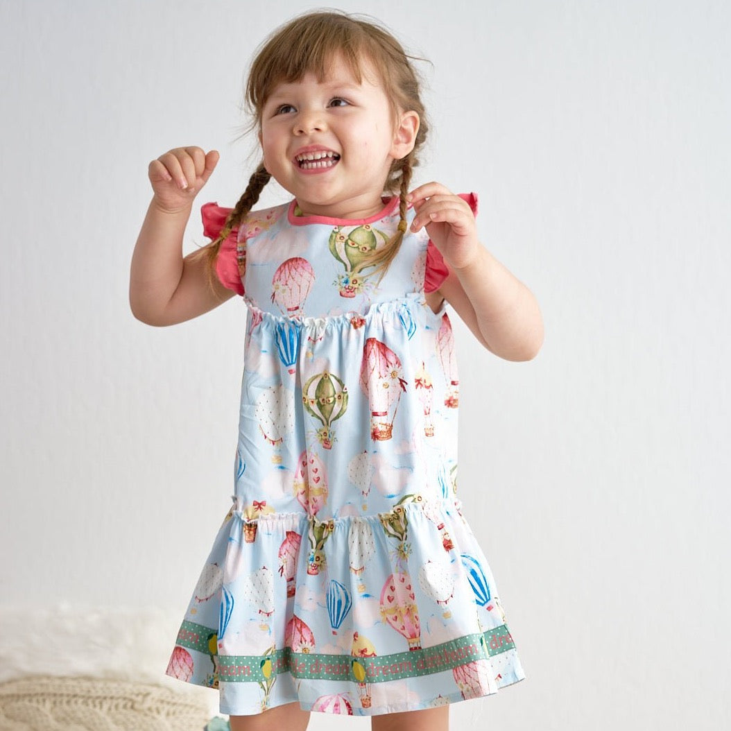 Amora Balloon Print Ruffle Tiered Dress - Gibs+Grady