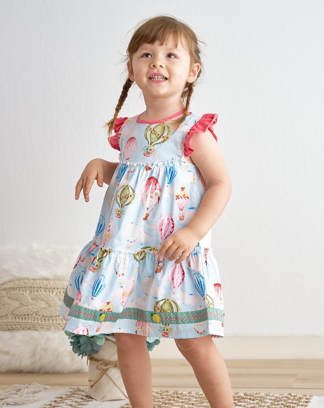 Amora Balloon Print Ruffle Tiered Dress - Gibs+Grady