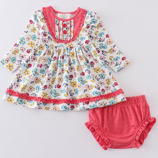 Amora Floral Print Baby Girl Set - Gibs+Grady