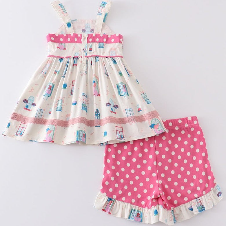 Amora Reading Print Strap Girl Set - Gibs+Grady