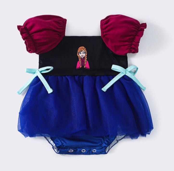 Arendelle Princess Embroidered Navy Tulle Bubble - Gibs+Grady