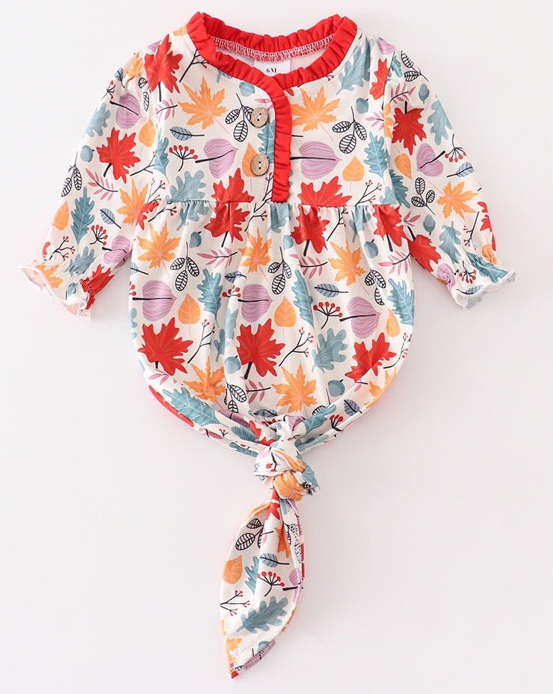 Autumn Print Baby Gown - Gibs+Grady