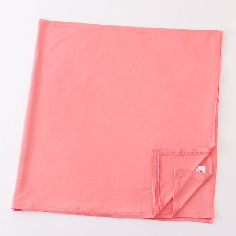 Baby Bamboo Swaddle Blanket - Peach - Gibs+Grady