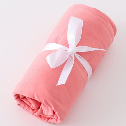 Baby Bamboo Swaddle Blanket - Peach - Gibs+Grady