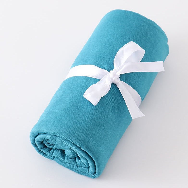 Baby Bamboo Swaddle Blanket - Turquoise - Gibs+Grady