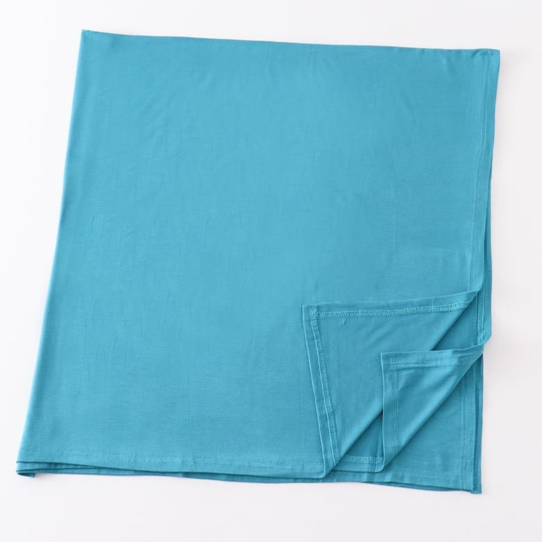 Baby Bamboo Swaddle Blanket - Turquoise - Gibs+Grady