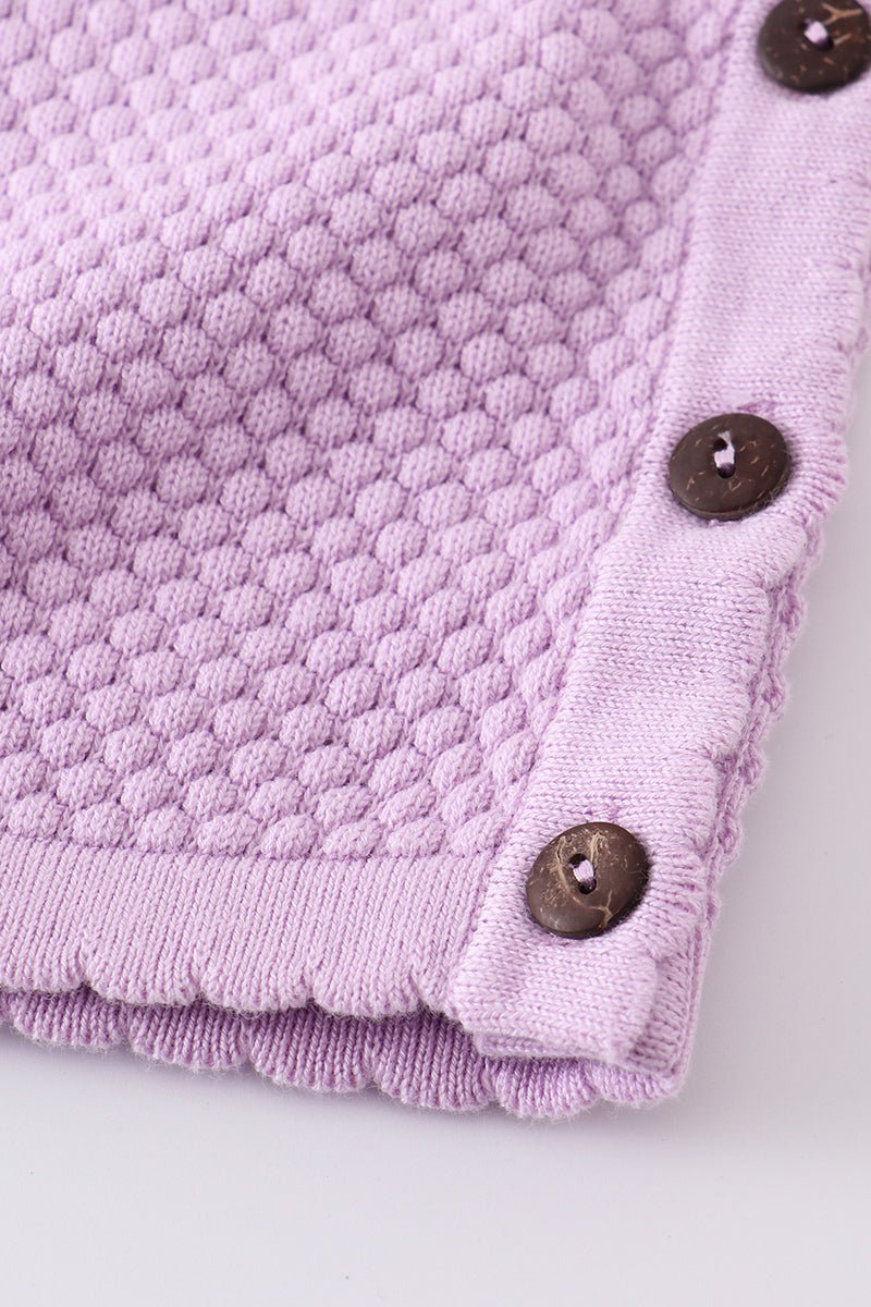 Baby Button Sweater - Lilac - Gibs+Grady