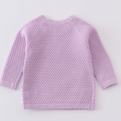 Baby Button Sweater - Lilac - Gibs+Grady